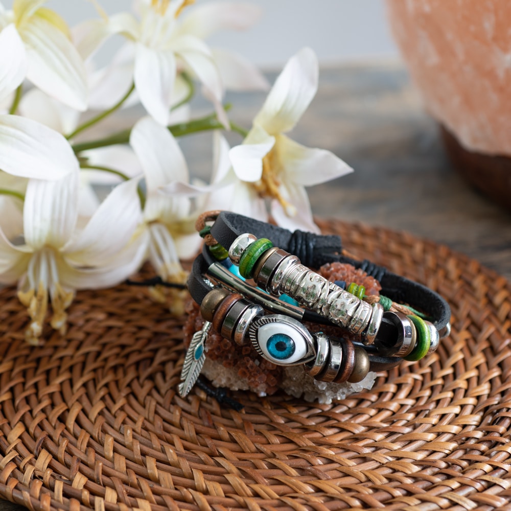 boho bracelets evil eye