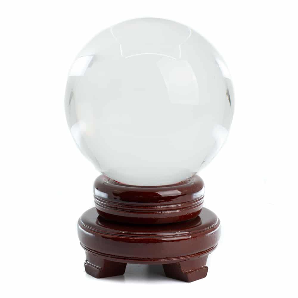 Feng Shui Crystal Ball with Wooden Base (100 mm)