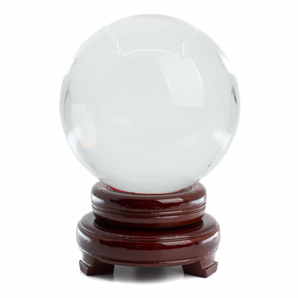 Feng Shui Crystal Ball with Wooden Base (120 mm)