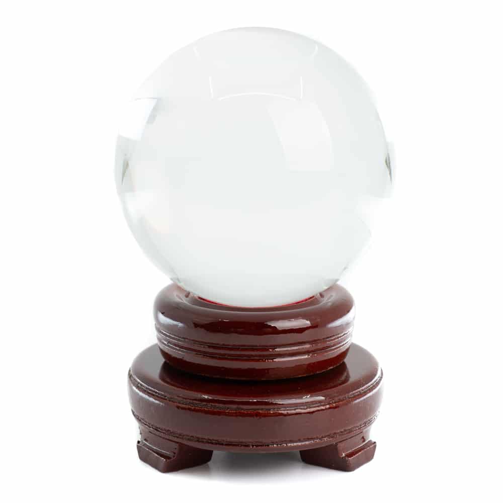 Feng Shui Crystal Ball with Wooden Base (80 mm)