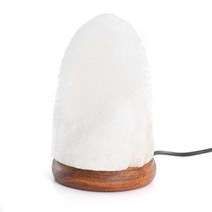 Himalayan Salt Lamp USB White (approx. 600 grams) 12 cm