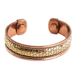 Copper Magnet Bracelet "Honeycomb"