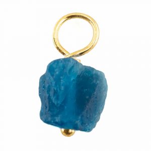 Raw Gemstone Pendant Neon Apatite 925 Silver and Gold Plated (8 - 12 mm)