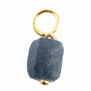 Raw Gemstone Pendant Sapphire 925 Silver and Gold Plated (8 - 12 mm)