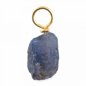 Raw Gemstone Pendant Tanzanite 925 Silver and Gold Plated (8 - 12 mm)
