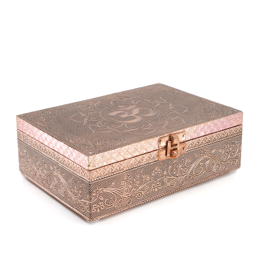 Tarot or Jewelry Box OHM Bronze Color (17.5 cm)