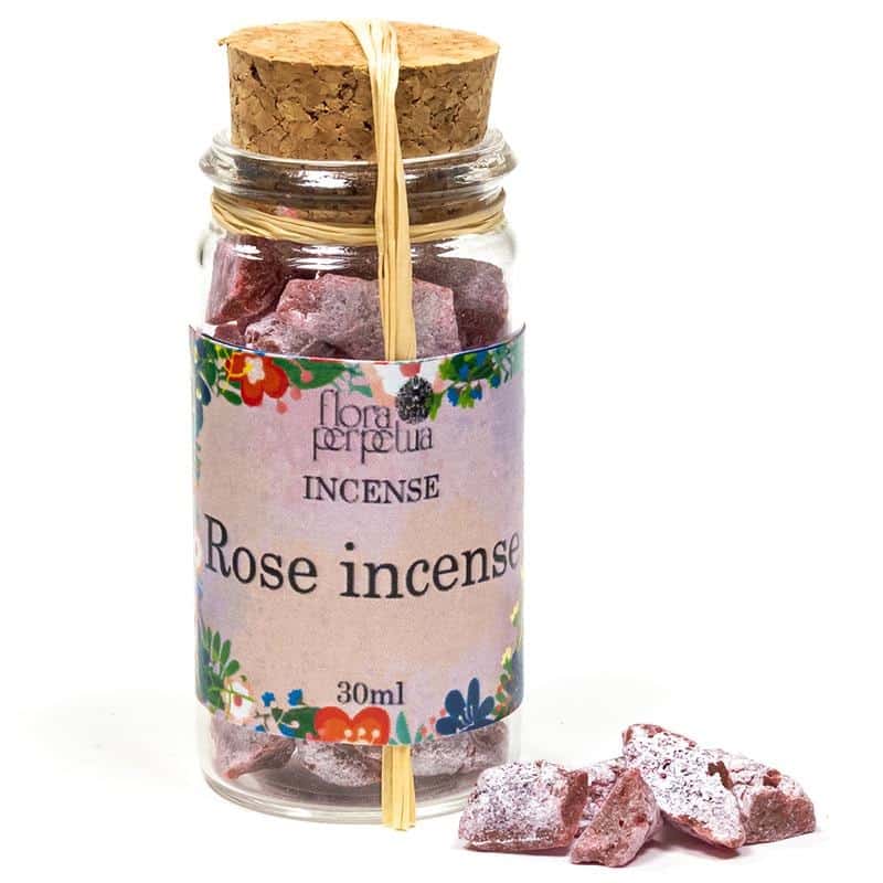 rose incense resin bottle