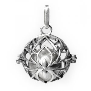 Lotus Bola Pregnancy Pendant Silver Color - 2.5 cm