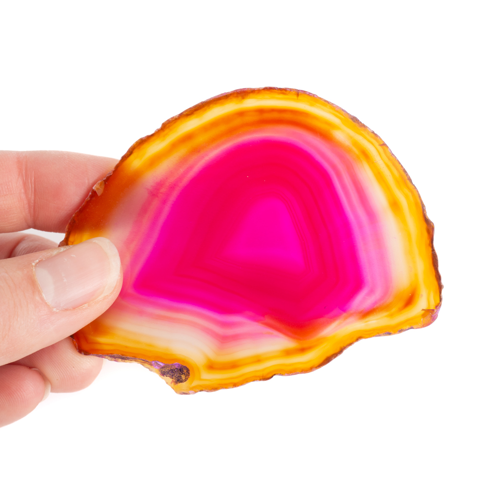 pink and yellow tinted agate