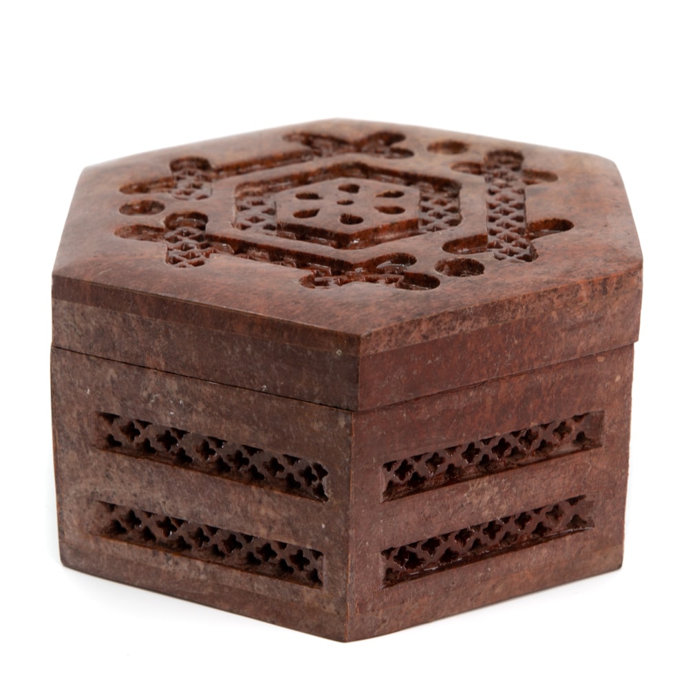 Jewelry Box Stone Brown (110 mm)