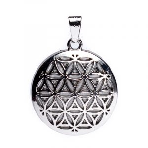 Flower of Life Pendant with Rock Crystal - 3cm