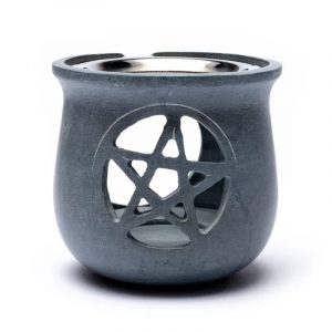 Incense burner Pentagram Grey with sieve