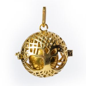 Tree of Life Bola Pregnancy Pendant Gold Color - 2.5 cm