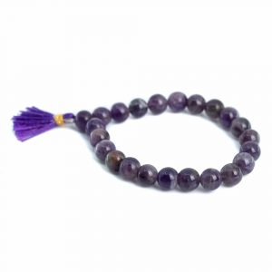 Gemstone Bracelet Amethyst 'Power Beads' - 10 mm