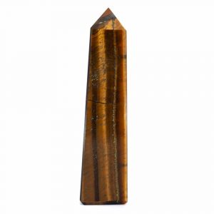 Gemstone Obelisk Point Tiger Eye - 80-100 mm - 4 Sides