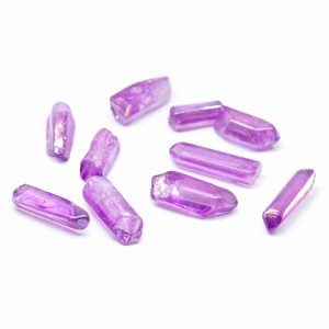 Gemstone Light Purple Aura Quartz Point 20 - 30 mm