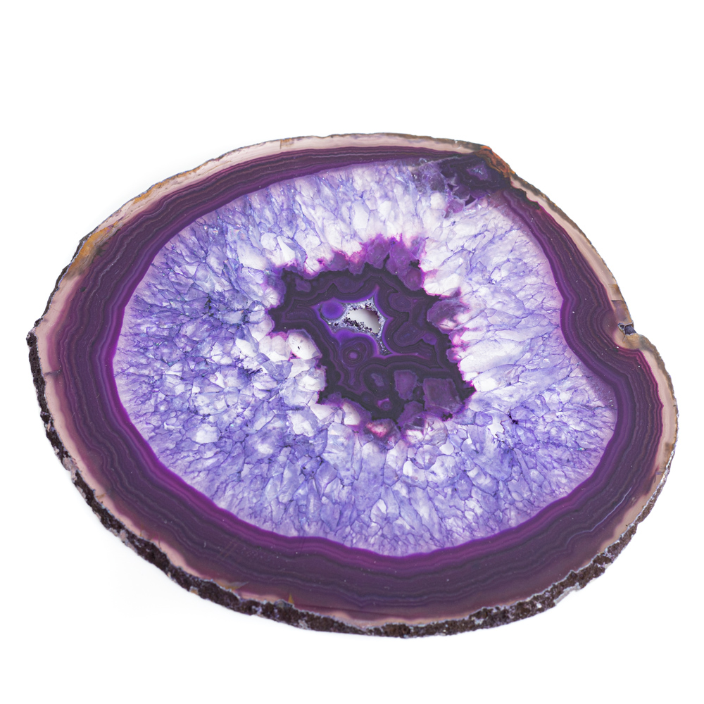 Coaster Disc Purple Agate Large (9- 12 cm)
