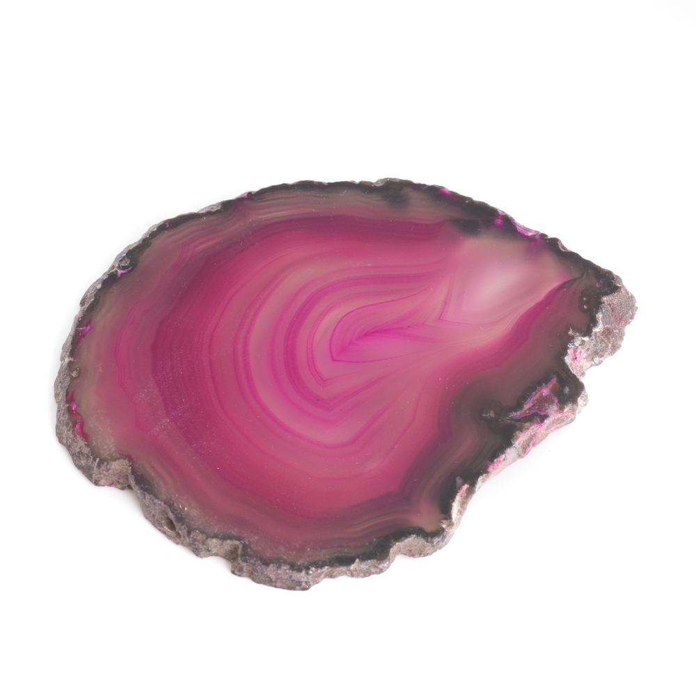 Coaster Pink Agate Slice Medium (6 - 8 cm)