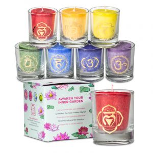 Set: 7 Chakra Votive Scented Candles in Gift Box