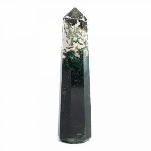 Gemstone Obelisk Point Moss Agate - 70-100 mm