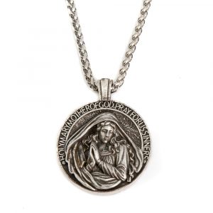 Amulet Holy Mary Silver Colored - 40 mm