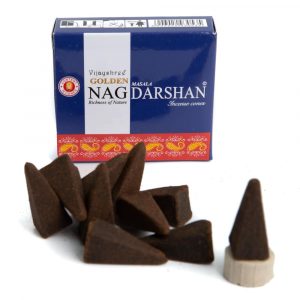 Golden Nag Darshan Incense Cones (1 Pack)