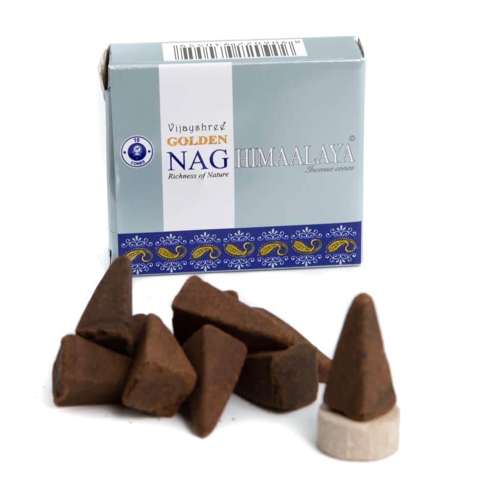 Golden Nag Himalayan Incense Cones (1 Pack)
