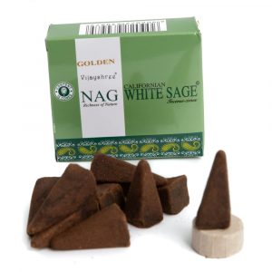 Golden Nag White Sage Incense Cones (1 Pack)