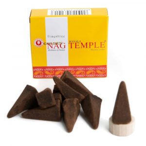 Golden Nag Temple Incense Cones (1 Pack)