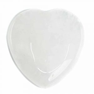 Gemstone Heart Rock Crystal Palm Stone - 50 mm