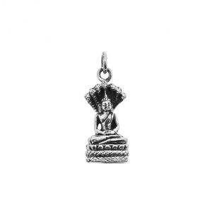 Birthday Buddha Pendant/Charm Saturday - Silver