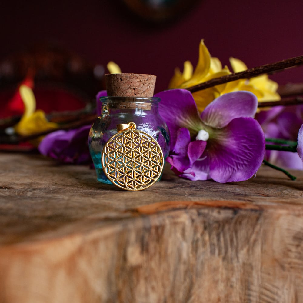 gold flower of life pendant