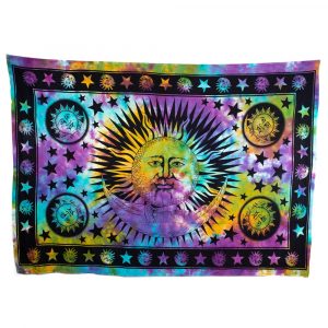 Authentic Cotton Sun and Moon Tapestry Colorful (200 x 135 cm)