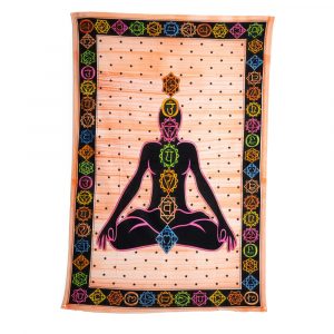 Authentic Cotton 7 Chakra Meditation Tapestry (210 x 130 cm)