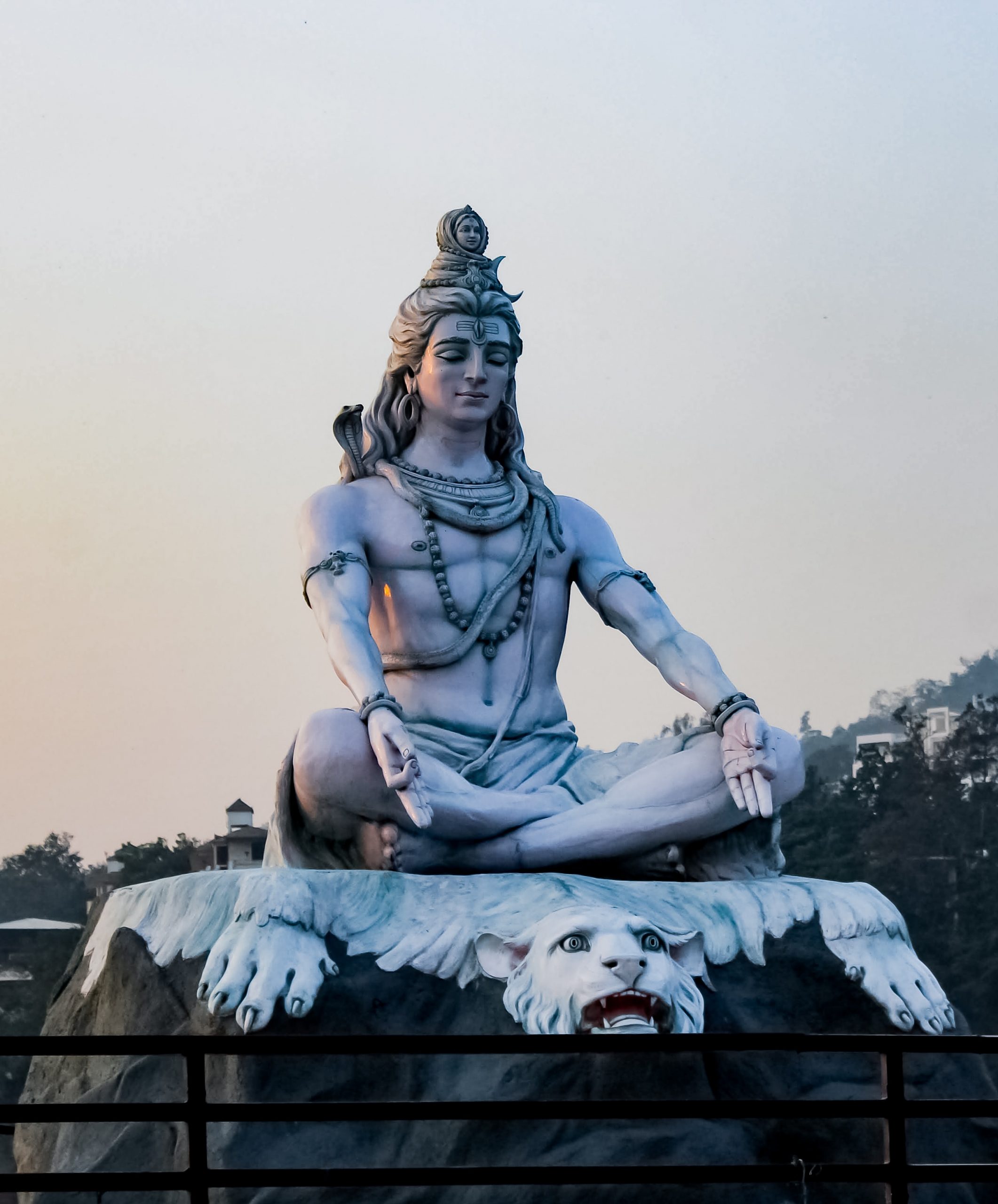 large meditating shiva statue