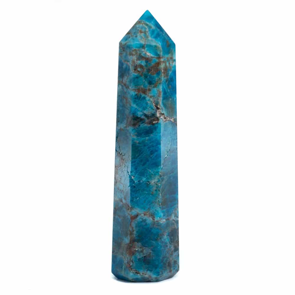 Gemstone Obelisk Point Blue Apatite - 80-100 mm