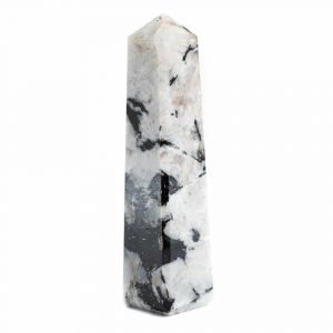 Gemstone Obelisk Point Rainbow Moonstone - 90-120 mm
