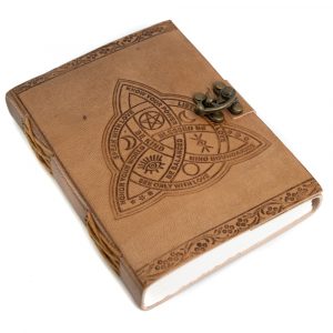 Handmade Leather Notebook with Celtic Knot (17.5 x 13 cm)