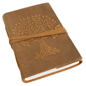Handmade Leather Spiral Notebook Tree of Life (17.5 x 13 cm)