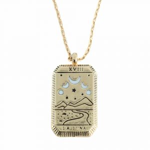Amulet Tarot 'The Moon'- Brass Gold Colored