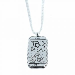 Amulet Tarot 'The Star' Brass Silver Colored