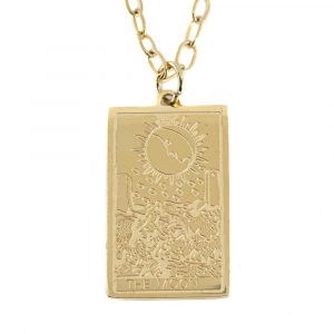 Amulet Tarot 'The Moon' - Stainless Steel Gold Colored