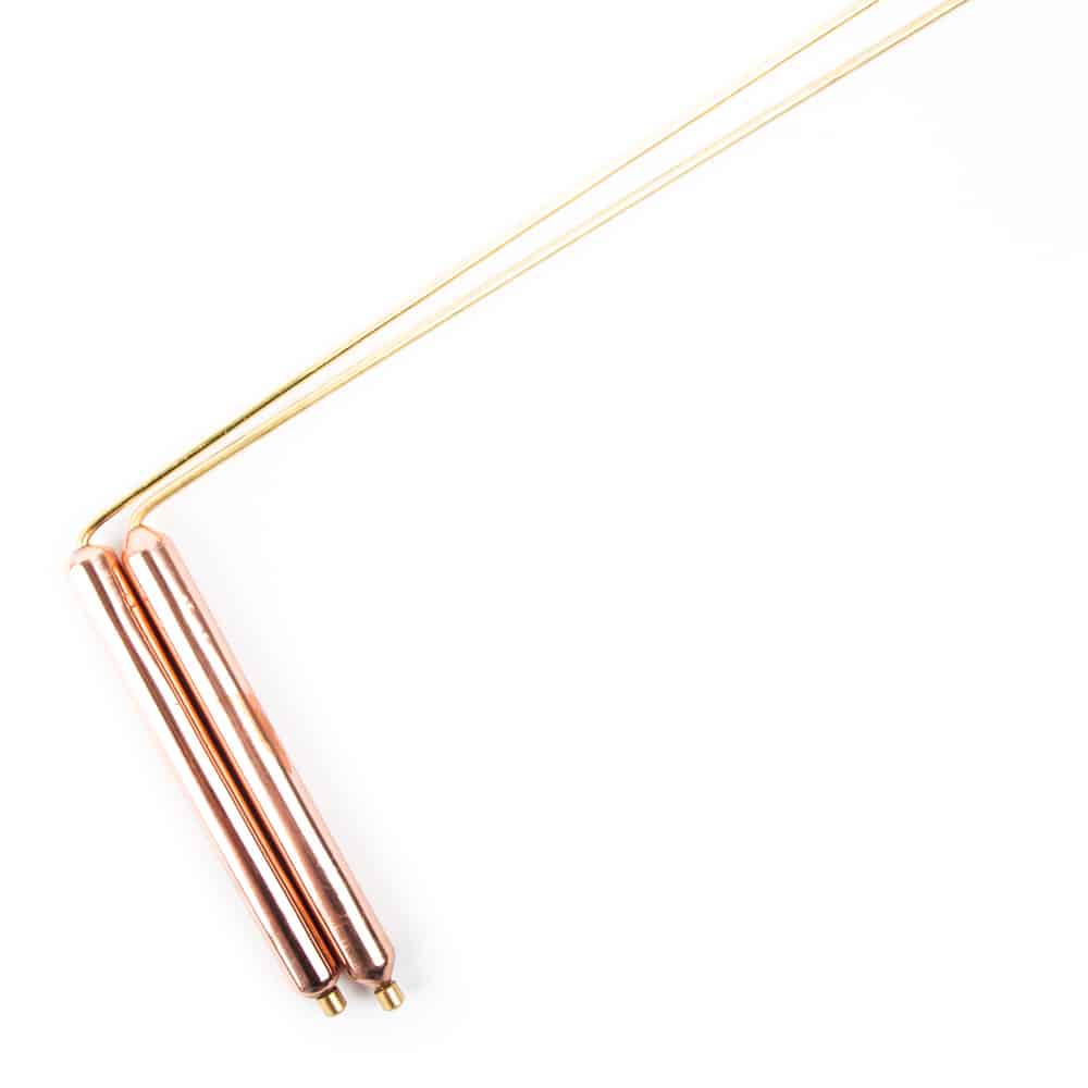 pink copper dowsing rods