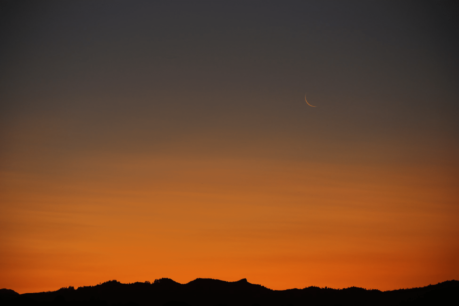 sunset during a new moon