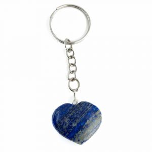 Gemstone Keychain Lapis Lazuli Heart (25 mm)
