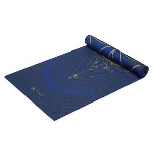 Gaiam Essentials Yoga Mat Rubber Premium Metallic Sun & Moon 6mm - (173 x 61 cm)