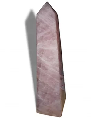 Gepolijste Edelsteen Obelisk Roze Kwarts (Model 005)