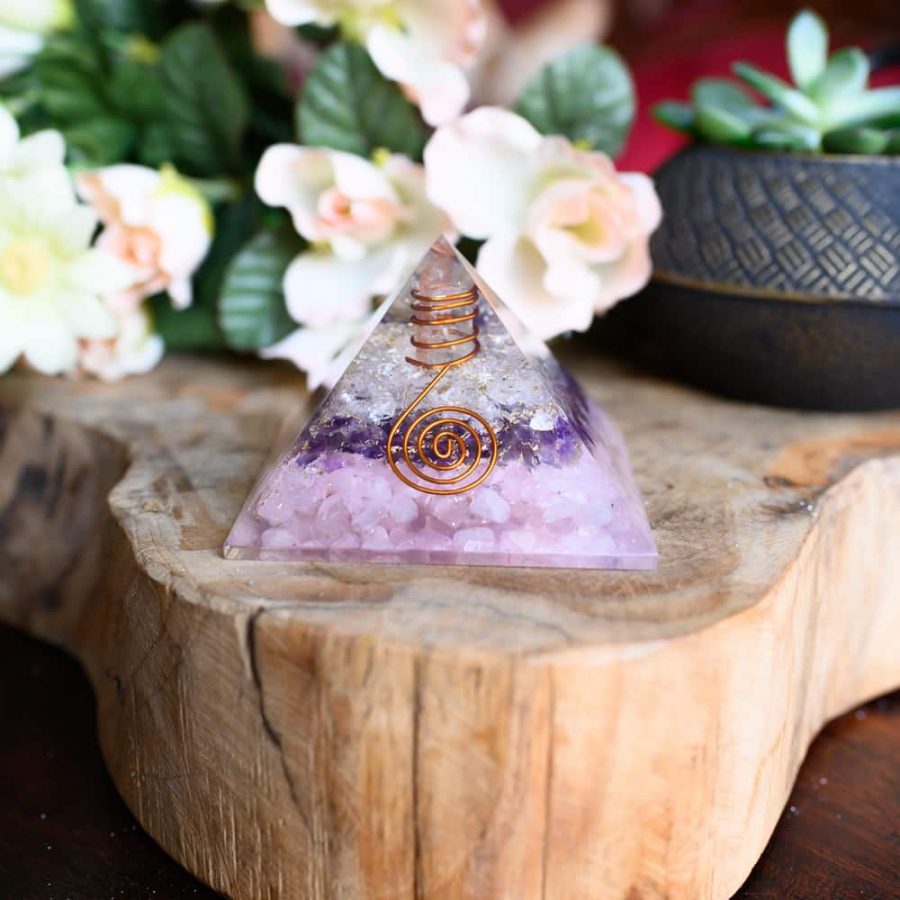 amethyst orgonite pyramid