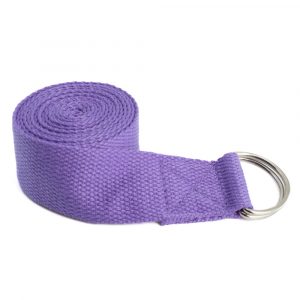 Yoga Belt with D-Ring Cotton Purple (183 cm)