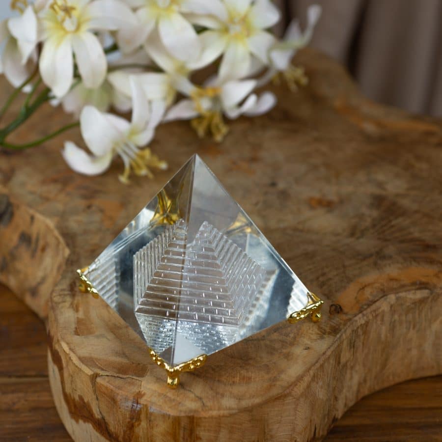 crystal pyramid clear sun catcher 